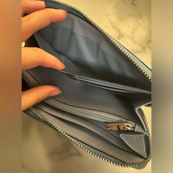 Coach accordion wallet Metallic blue - Picture 9 of 14